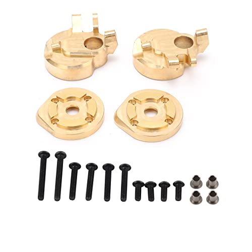 Multizenic Brass Steering Knuckle Housing Caps and Covers, Compatible with Axial SCX10 III AXI03007, Sturdy and Rust Resistant Upgrade for 1/10 RC Cars, Gold von Multizenic