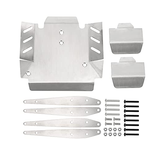 Multizenic Dreiteiliges Set mit Metall-Chassis-Panzerung, kollisionssichere Edelstahl-Schutzplatte, hervorragende Passform für Axial/RBX10/Ryft 1/10 RC-Car, rüsten von Multizenic