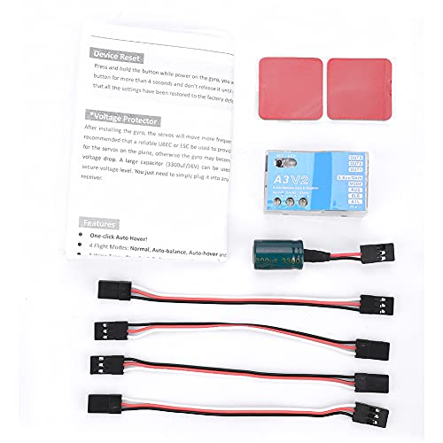 Multizenic F50A 3-Achs-Gyro-A3-V2-Controller-Stabilisierungssystem, RC-Starrflügelflugzeugunterstützung, 4 Modi, 3 Arbeitsfrequenzen, automatische Schwebefunktion, einfach für Anfänger von Multizenic