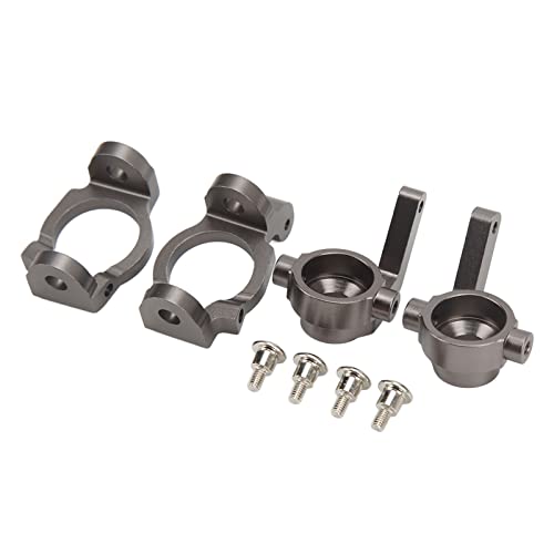 Multizenic Lenkschalen-C-Block-Set aus Titangrauer Aluminiumlegierung für ZD Racing 10 10421 1/10 RC Desert SUVs, hohe Temperaturbeständigkeit, reduzierte Reibung von Multizenic