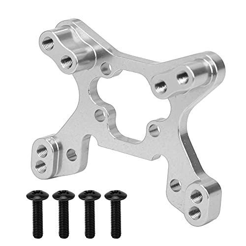 Multizenic Vordere Stoßdämpferbrücke aus Aluminiumlegierung, eloxierte Oberfläche, für LC 1/14 Off Road Monster Truggy Rally Car Upgrade-Zubehör (Silver) von Multizenic