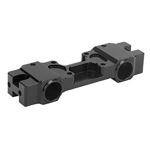 Multizenic Vordere und hintere Stoßstangenhalterungen aus Aluminiumlegierung mit Servohalterung, für Redcat GEN8 1/10 RC Crawler, leichte Leistungssteigerung, CNC-gefräst, hart eloxiert (Black) von Multizenic