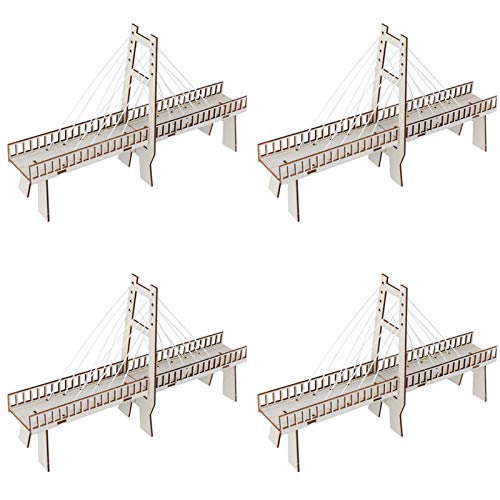 4 Set 3D-Holzpuzzles, DIY-Gebäudemodell, Hände, Basteln, Abnehmbares Lernspielzeug, Lehrmittel, Experimentelles Puzzle von Mumusuki