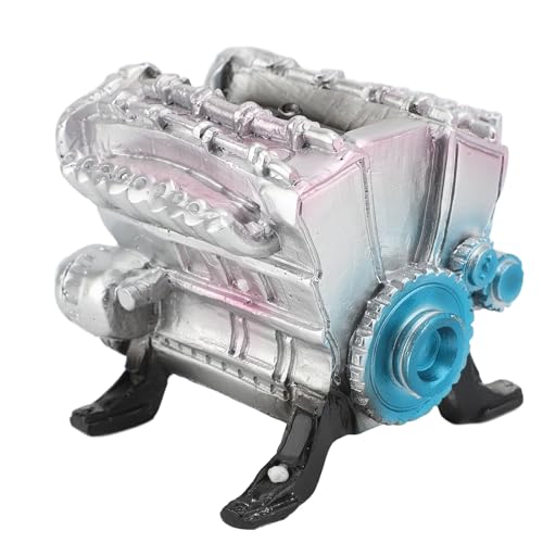 8 Zylindermotormodell, Harzauto Motormodell für Autotrahnengebäudetechnik Home Motor Ornamente von Mumusuki