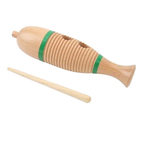 Fischförmige Guiro -Holzfische -Form Guiro, Fischförmiges Guiro -Instrument Lateinische Percussion Instrument mit Rhythmusstang L Einfache Kultivieren Musikalisches Talent von Mumusuki