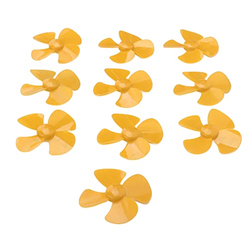 Mumusuki 10 Stück RC-Modellboot 4-Blatt-Propeller, Modell-Propeller-Propeller, 3,1 Zoll Außendurchmesser 0,08 Zoll Innenloch XR 149 Kunststoff Rotierendes Spielzeug (Yellow) von Mumusuki