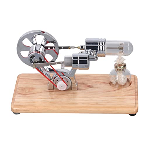 Pädagogischer Stirlingmotor-Modellbausatz, Geringe Schadstoffbelastung, für Physikalische Experimente und Demonstrationen, Edelstahl, Silber, Größe ca. 160 X 85 X 95 Mm von Mumusuki