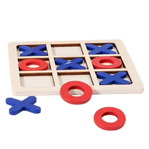 Mumuve Holz XO Block Brettspiel Set Für Kinder Brettspiel Familienbrettspiel Für Kinder Erwachsene Bauernhäuser Dekorationen Für Tisch Holzbrettspiel Für Kinder von Mumuve