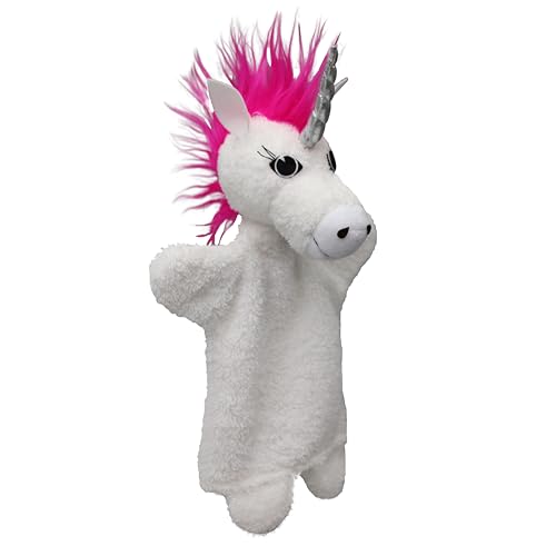 Marionette Märchenfigur Handpuppe Einhorn 30 cm, Mehrfarbig, für Kasperletheater von Munabo