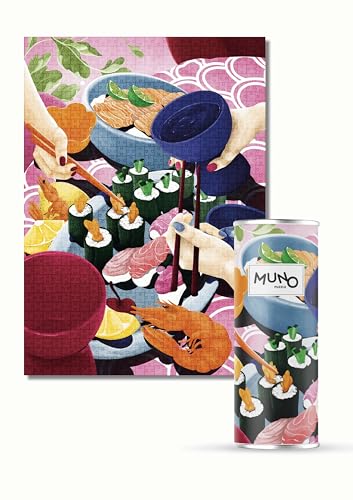 Muno Puzzle - Sushi Tisch - Künstlerbilder-Puzzle 1000 Teile - Premium-Qualität für Erwachsene von Muno Puzzle