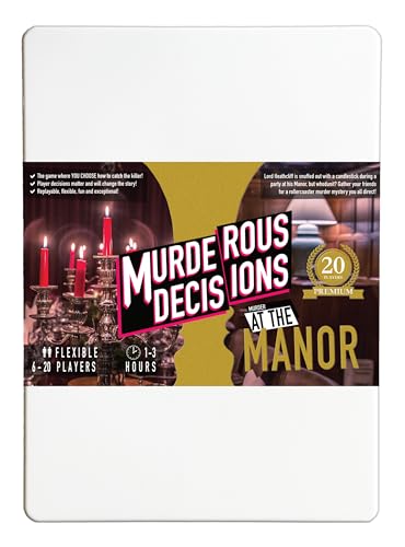 Murder at The Manor Premium (2024) 6-20 Spieler Flexibler Mord Mystery Dinner Partyspiel von Murderous Decisions