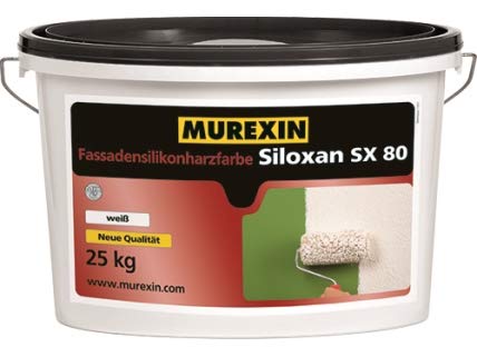 MUREXIN SX 80 weiße Farbe auf Silikonharzbasis für Außen- und Innenbereich (20 l) von Murexin