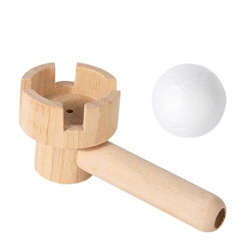 Holz Blasen Ball Spielzeug, Schwebende Blaseball-Spiele Für Kinder, Blasball-Spielzeug Schwimmenden Blow Pipe Ball Spielzeug, Familienspiele Lustige Pädagogische Sensorische Spielplätze Für Kinder von Murman