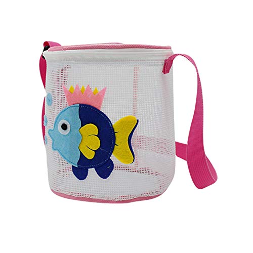 Strandspielzeug Tasche Mesh Beach Bag, Süß Netz Strandtasche, Strandtasche Mit Verstellbare Schulter Für Muscheln Sammeln, Sandspielzeug Rücksack Beutel Für Kinder Jungen Mädchen Badetasche von Murman