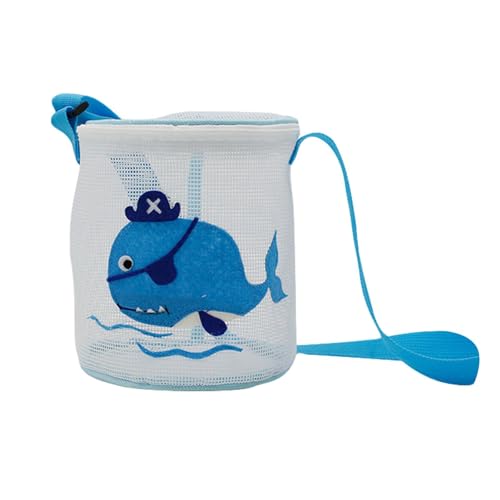 Strandspielzeug Tasche Mesh Beach Bag, Süß Netz Strandtasche, Strandtasche Mit Verstellbare Schulter Für Muscheln Sammeln, Sandspielzeug Rücksack Beutel Für Kinder Jungen Mädchen Badetasche von Murman