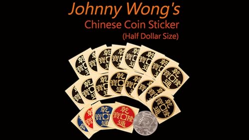 Johnny Wong's Chinesische Münze Aufkleber 20 Stück (halber Dollar Größe) Magic Trick von Murphy's Magic Supplies, Inc.