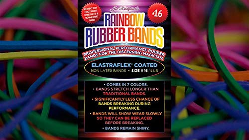 Murphy's Magic Supplies, Inc. Joe Rindfleisch's SIZE 16 Rainbow Rubber Bands (Combo Pack) | Trick | Street Magician von Murphy's Magic Supplies, Inc.