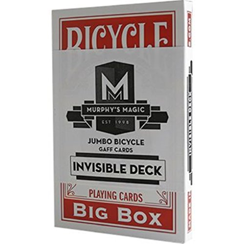 Murphys Magic Jumbo Invisible Deck Bicycle (Rot) - Kartentricks Zaubertrick für Erwachsene ab 36 Jahren von Murphys Magic