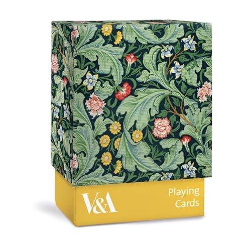 Museums & Galleries Artistic Playing Cards - V&A Botanical Design - Classic Deck of 52 Cards with Jokers - Leicester Wallpaper by J.H. Dearle von Museums & Galleries