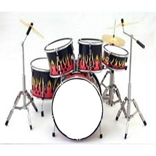 Miniatur-Schlagzeug - Mini Trommel - Flames Replica - Metallica, Kiss, AC/DC von Music Legend Collection