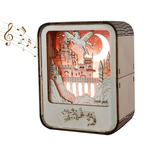 Music Park 3D Puzzle Erwachsene Schloss Nachtlicht mit LED Multicolor Licht Holzbausatz Modellbausatz Teens Erwachsene Geburtstag Weihnachten Music Park 3D Puzzle Erwachsene Schloss Nachtlicht mit LED Multicolor Licht Holzbausatz Modellbausatz Teens Erwachsene Geburtstag Weihnachten von Music Park