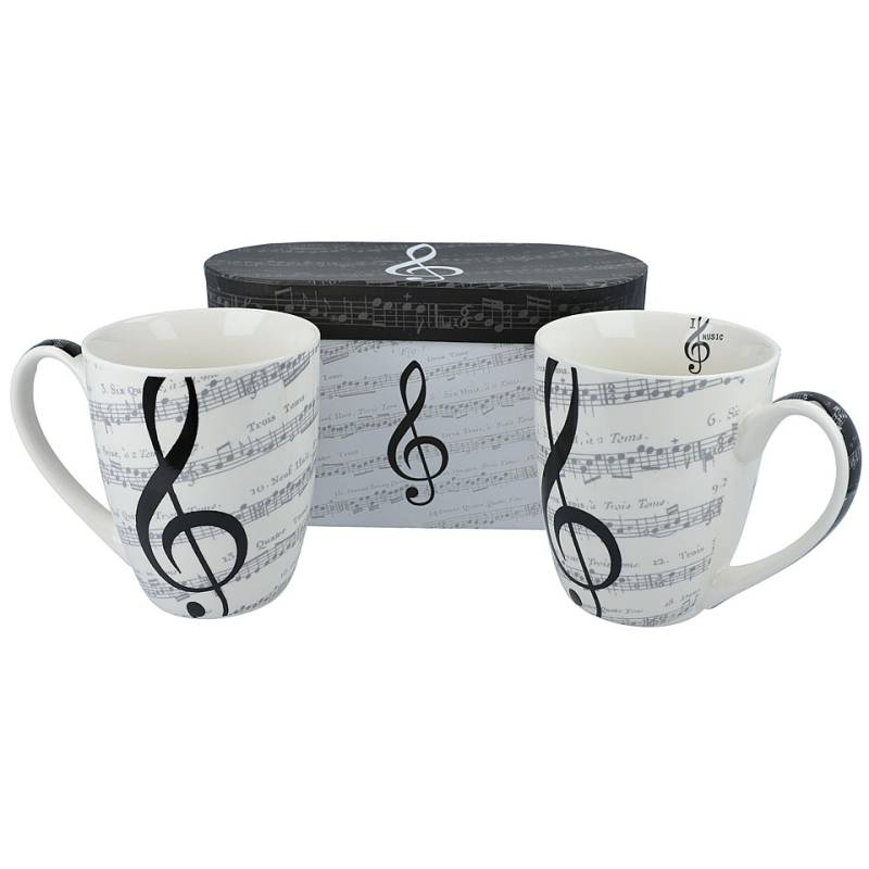 Musikboutique Kübler Mug - I love music (Set of 2) Kaffeetasse von Musikboutique Kübler