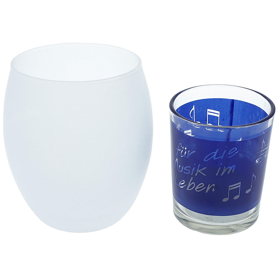 Musikboutique Kübler candle holder, blue Geschenkartikel von Musikboutique Kübler