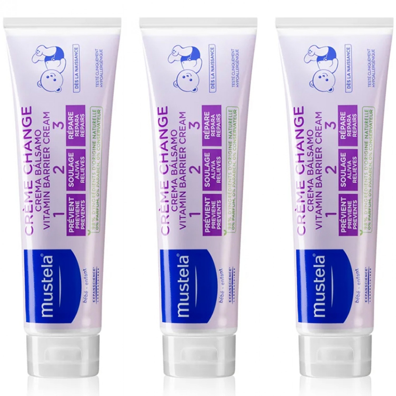 3 PACKUNGEN - Pasta Cambio 1-2-3 Mustela 150 ml von Mustela