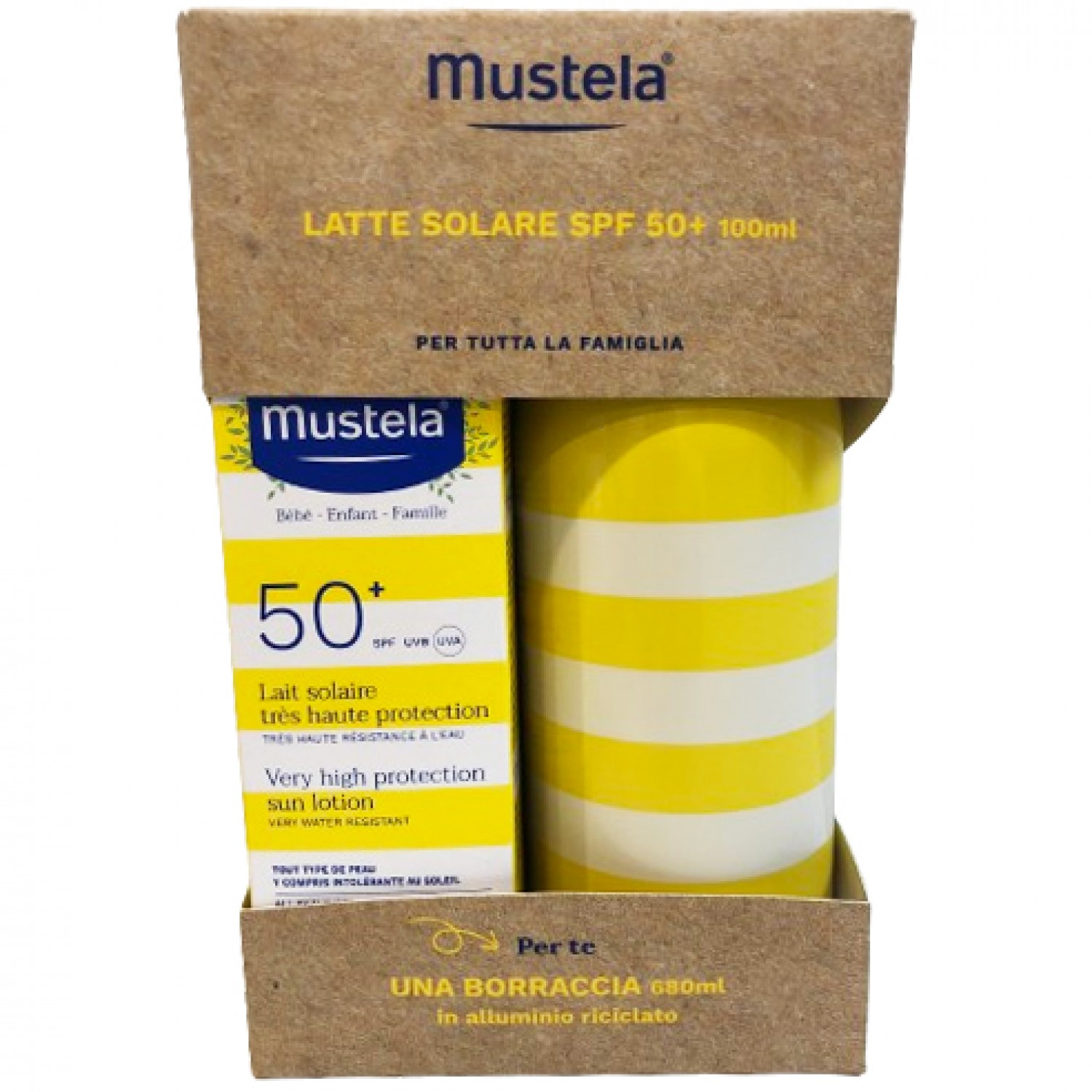 Mustela Sun Milk Kit SPF 50+ 100 ml mit Flasche von Mustela