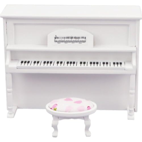 Miniatur-Klavier, Puppenhaus-möbel, Aufrechtes Klavier Hocker, Musikinstrument-Ornament, Mini-Klavier Für Puppenhaus-möbel, Zubehör von Muteitt