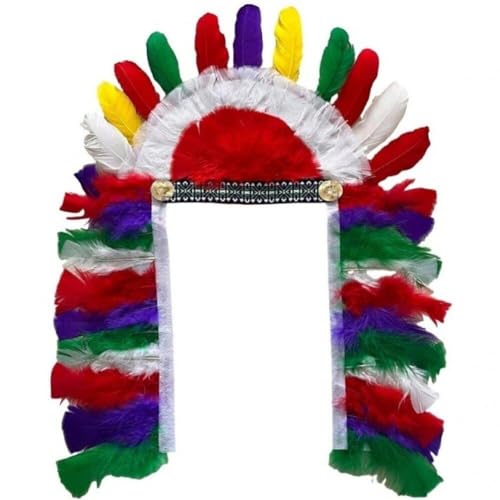 Muteitt Kopfschmuck Für Indianer-tribal-kostüme Federn, Unisex-federkopfschmuck Im Indischen Stil Für Foto-requisiten von Muteitt