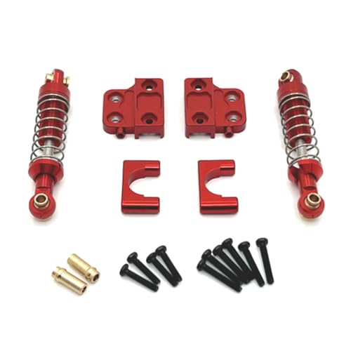 Muuoeou Aluminium-Hinterachsfederbefestigung DIY RC Auto RC Autozubehör für MN 1/12 MN82 LC79 MN78 Rot von Muuoeou