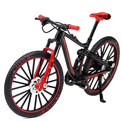 Muuoeou Mini 1:10 Legierung Fahrradmodell Diecast Metal Finger Mountainbike Downhill Bike Erwachsene SammlerstüCke Kinderspielzeug,Rot von Muuoeou