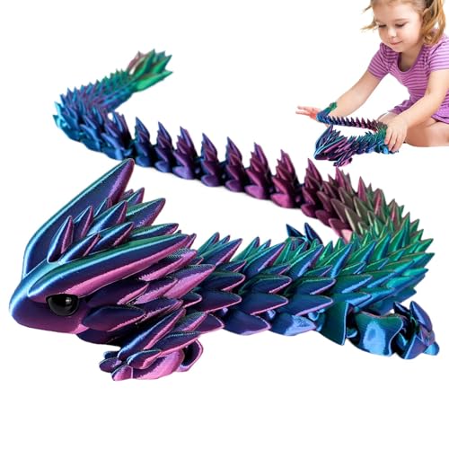 3D-gedruckter Drache, bewegliches Drachen-Zappelspielzeug, 40 cm, realistische 3D-gedruckte Figur Drache, Stressabbau-Drachenspielzeug, Gelenkbeweglichkeitsdekoration von Muuzebsy