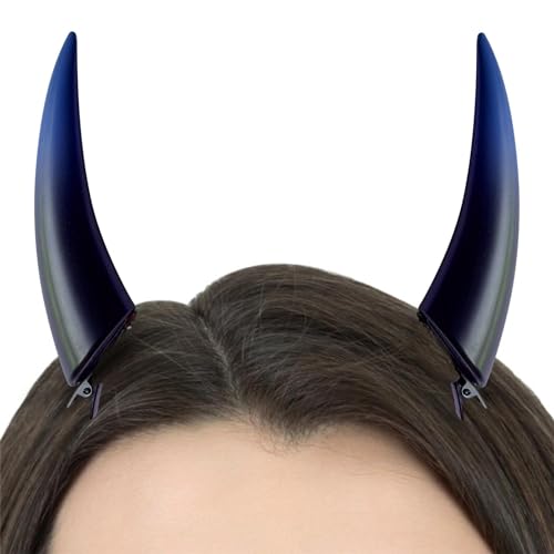 Muuzebsy Clip on Devil Horns | Devil Horns Costume - Gothic Devil Costume Halloween Cosplay Headwear Accessories Scary & Funny Horns Cosplay for Men & Women von Muuzebsy