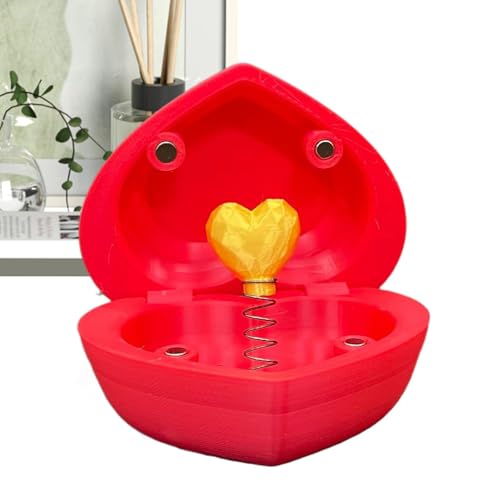 Muuzebsy Liebesherz Box Streich Spielzeug, Liebe Herz Romantische Lustige Box 3D Druck Geburtstag Valentinstag Antrag Andenken Neuheit Tischplatte Ornament für Entspannung Spaß von Muuzebsy