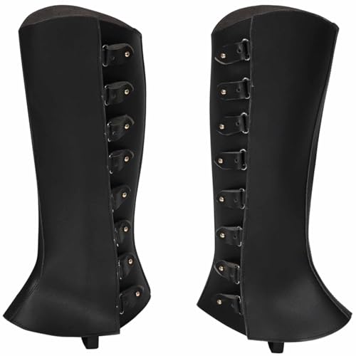 Muuzebsy Renaissance Stiefel Überzüge Herren | Steampunk Stiefel Abdeckungen Tops | Herren Piraten Stiefel für Erwachsene & Kinder, Gamaschen Ritter Krieger Cosplay, Kirche, Fotografie von Muuzebsy