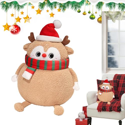 Muuzebsy Stofftiere mit Weihnachtsmotiven, Weihnachtsmotiv, weiche Weihnachtsdekorationspuppe für Zuhause, Wohnzimmer, Flur von Muuzebsy