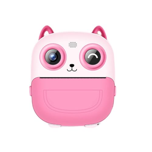 Muyilanc Digitalkamera für Kinder, Mini-Drucker, 2,4, 1080P, Doppelkameras, Tragbare Kinderkamera mit Speicherkarte für Kinder, Rosa von Muyilanc