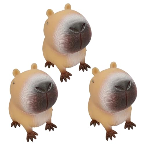 Animal Stress Bälle lustige Capybara Stressabbau Stressspielzeug 3pcs Capybara Stoffed Animal Gift für Kid Party bevorzugt Capybara Stoffed Animal Stress Bälle Squeeze Stress Spielzeug von Muzrunq