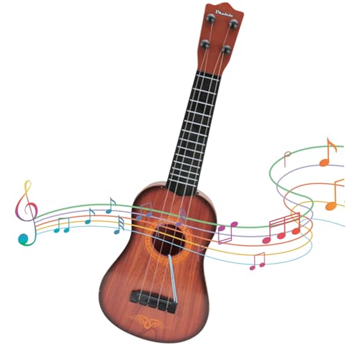 Kids Gitarre 17 Mini -Gitarre Ukulele Kleinkindgitarre mit 4 verstellbaren Saiten frühe lehrreiche klassische Gitarre für Fähigkeiten, die Kinder Spielzeug rot verbessern von Muzrunq