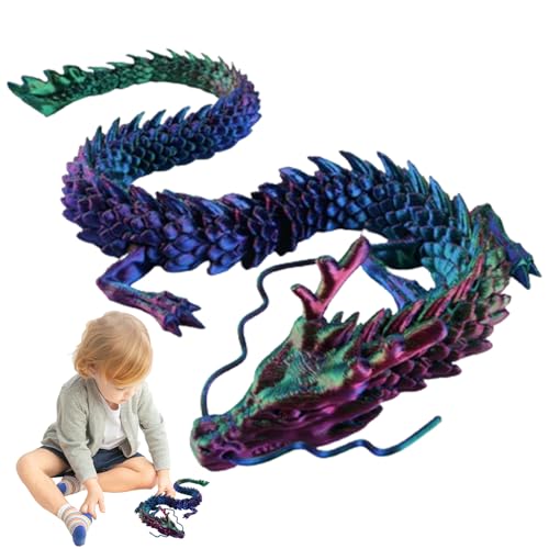 Muzrunq 3D -Gedruckter Drache 12 Zoll Flexibler artikulierter Drachen wahrer Kristall Drachen Stress Relief Dragon Toys 3D Print Dragon Flexible, 3D Drache, Drachenspielzeug von Muzrunq