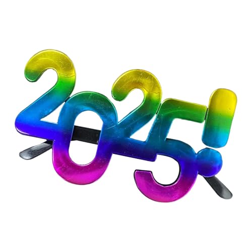 Mwkbbn 2025 Brille, Neujahrsbrille, Neujahrsfotografie-Requisiten, Zahlenbrille, 2025 Fotografie Requisiten, lustige Neujahrsbrille 2025 Fotografie Requisiten für lustige Neujahrsbrille von Mwkbbn