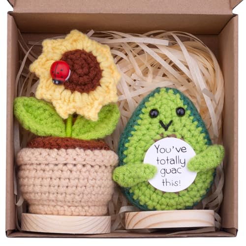 Mwmoeen 2 Stück Mini lustige Positive Kartoffel Geschenke, handgemachte emotionale Unterstützung gestrickte Kartoffeln mit Frontkarte und hölzerne Basis Sonnenblume Topf Schreibtisch Dekoration Mwmoeen 2 Stück Mini lustige Positive Kartoffel Geschenke, handgemachte emotionale Unterstützung gestrickte Kartoffeln mit Frontkarte und hölzerne Basis Sonnenblume Topf Schreibtisch Dekoration von Mwmoeen