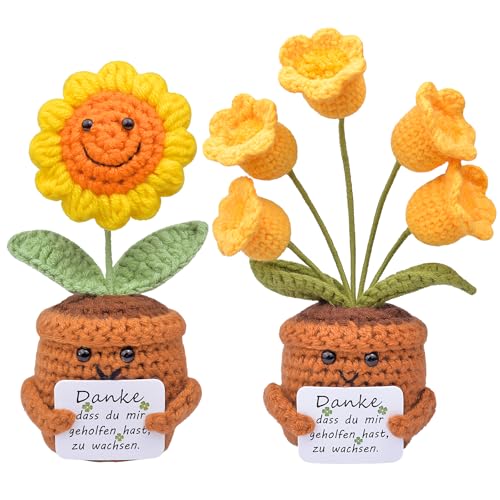 Mwmoeen 2 Stück Positive Pocket Hug Blume und Sonnenblumen Glücksbringer Geschenke, Kreative Strickwolle Mini Puppe Blume Positive Geschenke Geburtstag Muttertag Mwmoeen 2 Stück Positive Pocket Hug Blume und Sonnenblumen Glücksbringer Geschenke, Kreative Strickwolle Mini Puppe Blume Positive Geschenke Geburtstag Muttertag von Mwmoeen