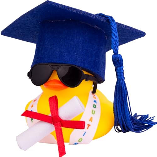 Mwmoeen lustige Akademiker Gummiente mit Diplom, Mini Graduierung Ente Auto Armaturenbrett Dekoration mit Graduierung Hut Schärpe Brille und Schärpe, Prüfung Bestanden, Positive Geschenke Mwmoeen lustige Akademiker Gummiente mit Diplom, Mini Graduierung Ente Auto Armaturenbrett Dekoration mit Graduierung Hut Schärpe Brille und Schärpe, Prüfung Bestanden, Positive Geschenke von Mwmoeen