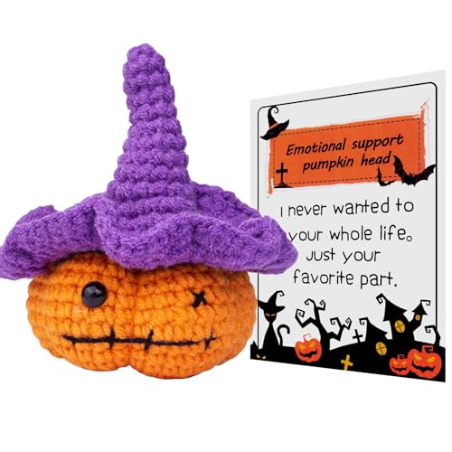 Mwmoeen Halloween for Lustige Positive Kartoffeln Hug, handgemachte emotionale Unterstützung Stricken Ghost Walking Dog Hut Geschenk Ostern Thanksgiving Day Party Dekoration von Mwmoeen