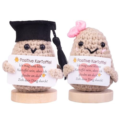 Mwmoeen Lustige Positive Kartoffel Pocket Hug, 2 Stück Glücksbringer Positive Kartoffel Puppe Geschenke Beste Freundin Geschenke für Freundin Kleine Geschenke für Frauen(C24) von Mwmoeen