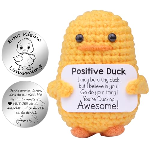 Mwmoeen Lustige Positive Schildkröte Geschenke，Pocket Hug Glücksbringer，Kreative Strickwolle Faultier mit Positiver Energiekarte, Beste Freundin Kleine Geschenke für Frauen von Mwmoeen