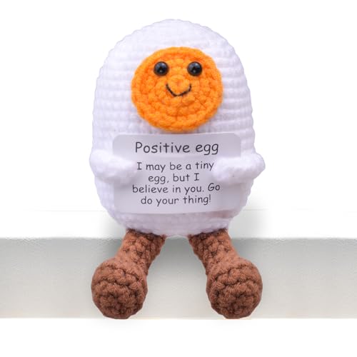 Mwmoeen Pocket Hug Ei Häkeln Geschenke, GlücksEi Positive Geschenke, Positive Kartoffel Ei Serien Gehäkelte Glücksbringer Mutmacher Geschenk, Gute Besserung Geschenk Ostergeschenke von Mwmoeen